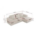 Narożnik TRENTINO L - strona lewa - beżowy, sztruks