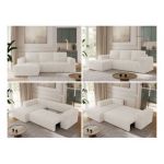 Narożnik TRENTINO L - strona lewa - beżowy, sztruks