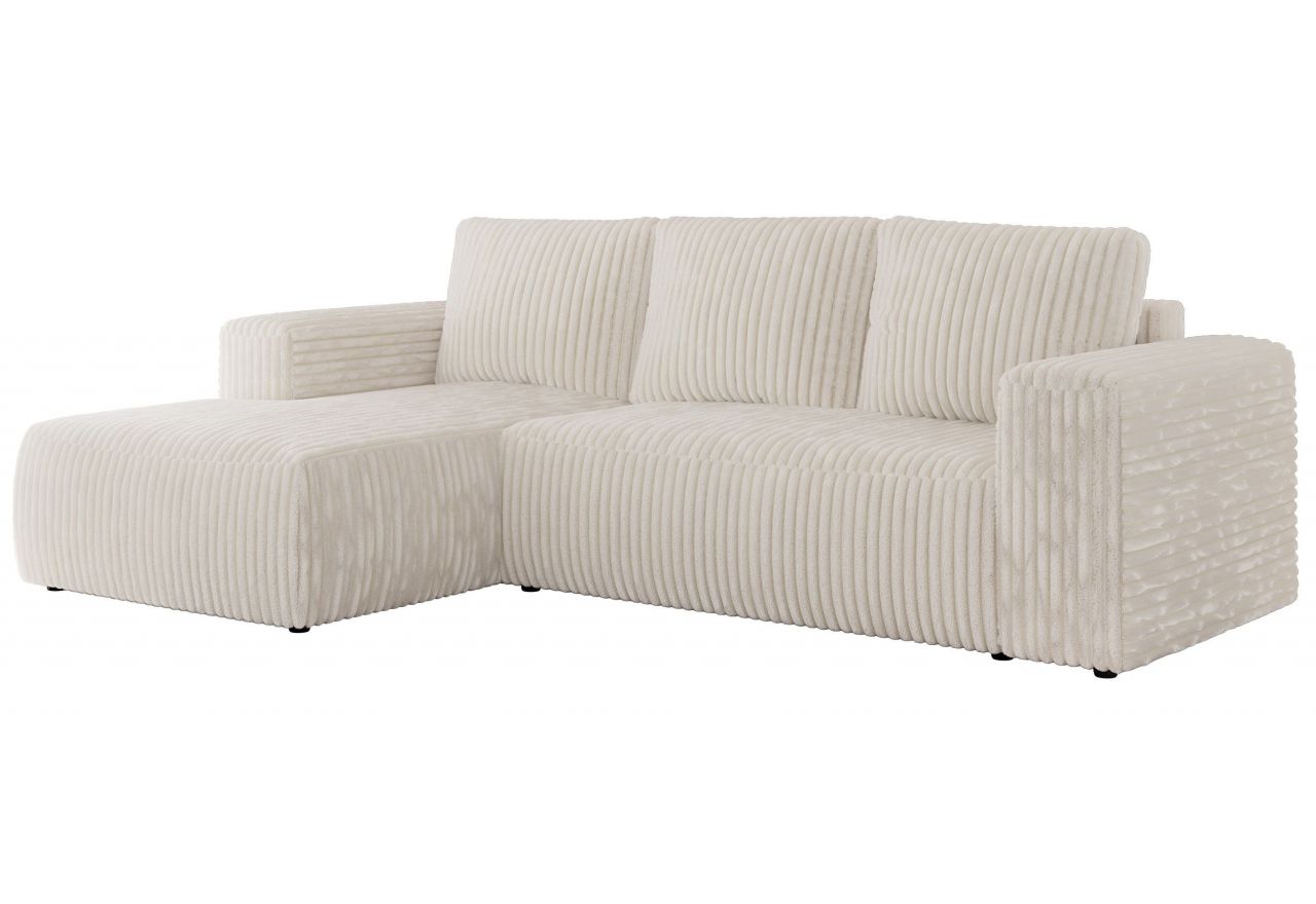 Narożnik TRENTINO L - strona lewa - beżowy, sztruks