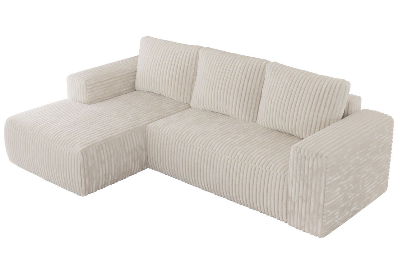 Narożnik TRENTINO L - strona lewa - beżowy, sztruks