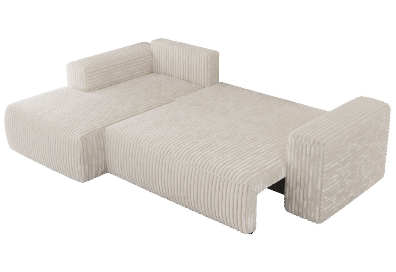 Narożnik TRENTINO L - strona lewa - beżowy, sztruks