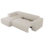 Narożnik TRENTINO L - strona lewa - beżowy, sztruks