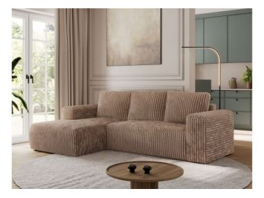 Narożnik TRENTINO L - strona lewa - brązowy, sztruks