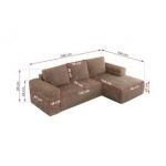 Narożnik TRENTINO L - strona lewa - brązowy, sztruks