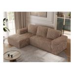 Narożnik TRENTINO L - strona lewa - brązowy, sztruks