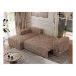 Narożnik TRENTINO L - strona lewa - brązowy, sztruks