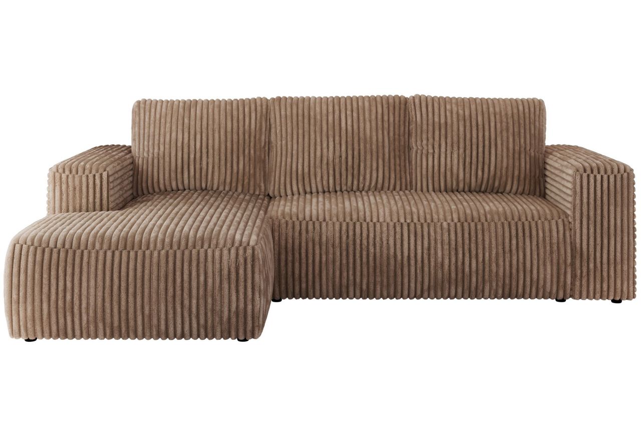 Narożnik TRENTINO L - strona lewa - brązowy, sztruks