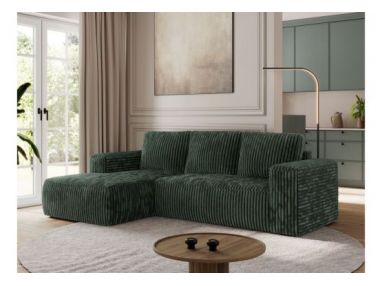 Narożnik TRENTINO L - strona lewa - zielony, sztruks