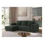 Narożnik TRENTINO L - strona lewa - zielony, sztruks