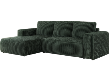 Narożnik TRENTINO L - strona lewa - zielony, sztruks
