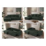 Narożnik TRENTINO L - strona lewa - zielony, sztruks