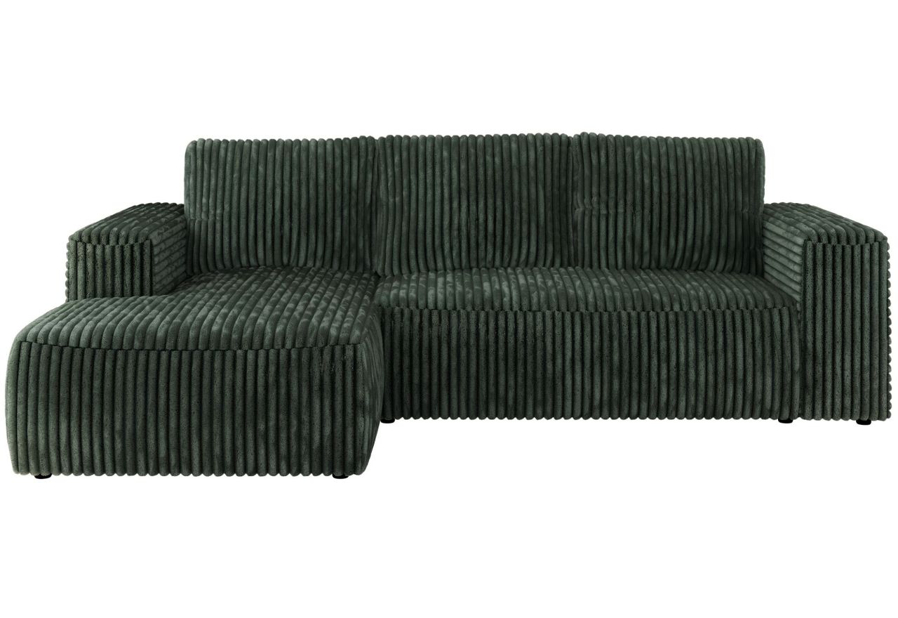 Narożnik TRENTINO L - strona lewa - zielony, sztruks