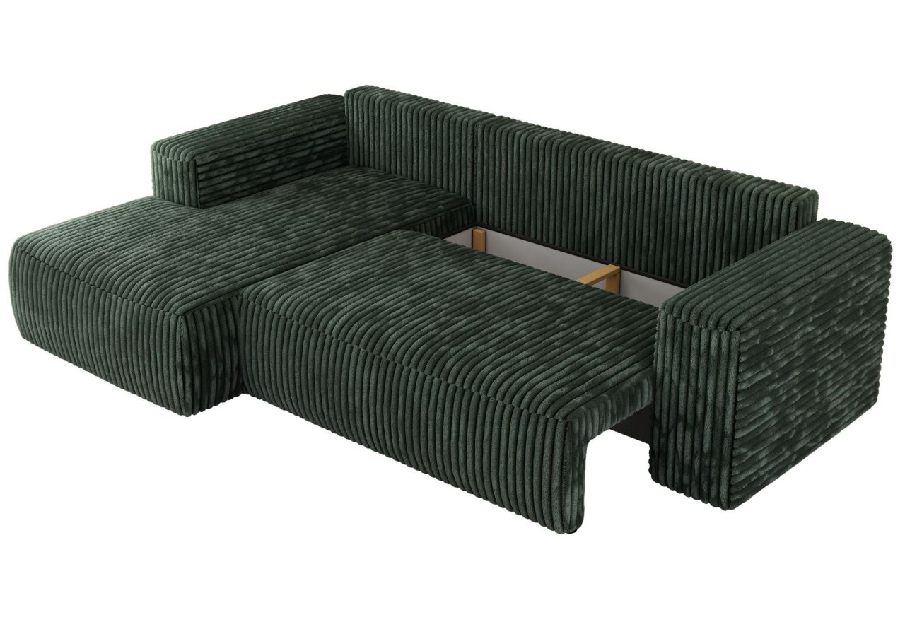 Narożnik TRENTINO L - strona lewa - zielony, sztruks