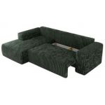 Narożnik TRENTINO L - strona lewa - zielony, sztruks