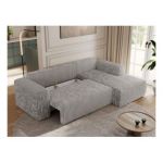 Narożnik TRENTINO L - strona lewa - jasnoszary, sztruks