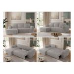 Narożnik TRENTINO L - strona lewa - jasnoszary, sztruks