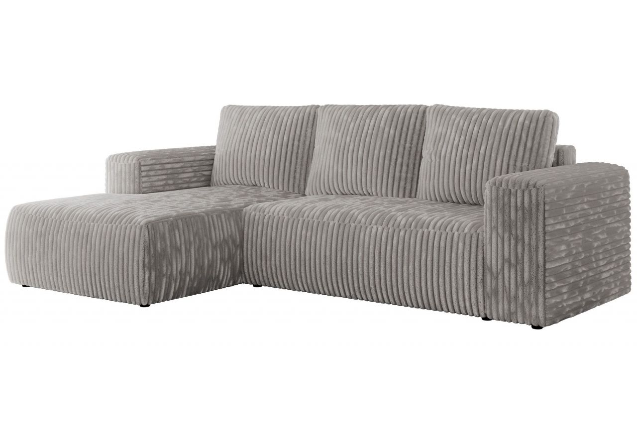 Narożnik TRENTINO L - strona lewa - jasnoszary, sztruks