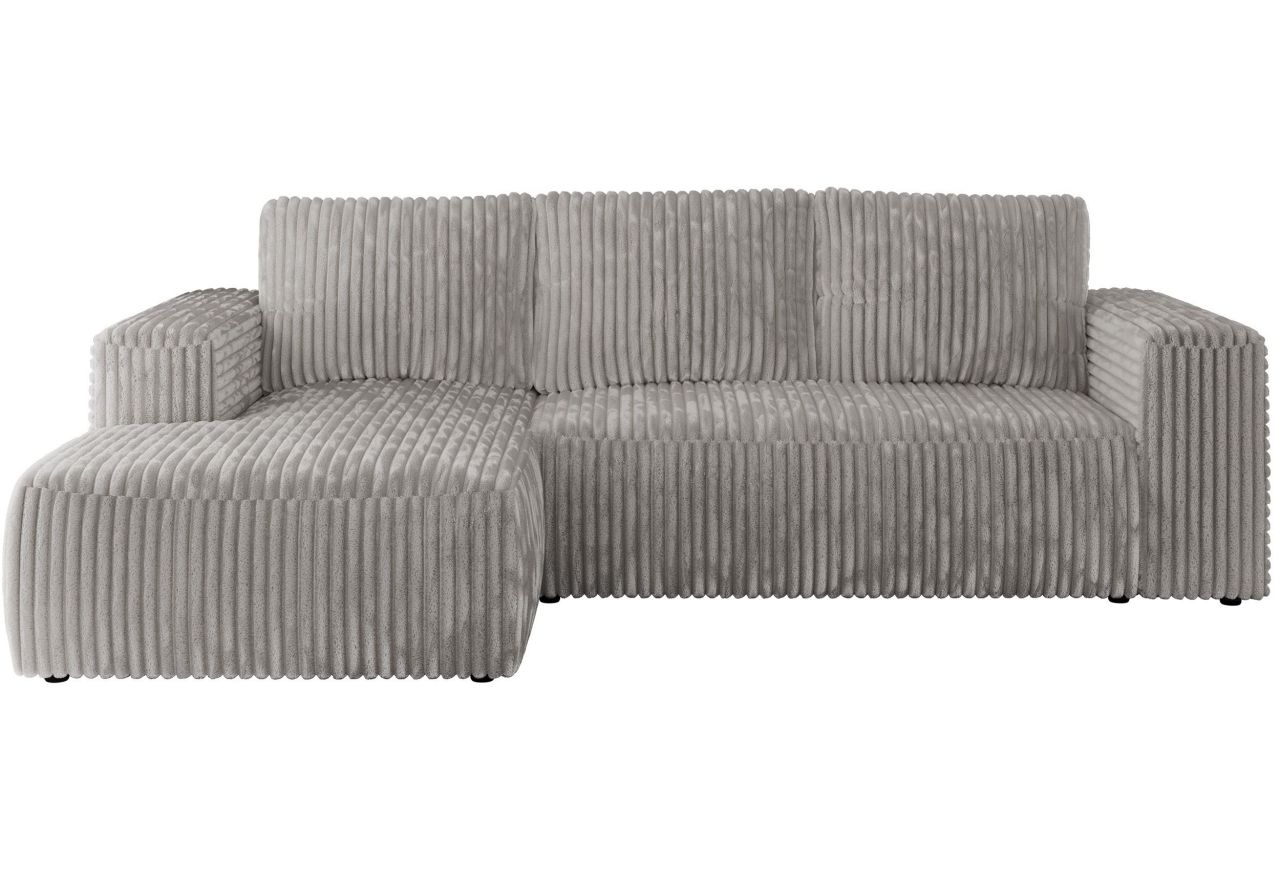 Narożnik TRENTINO L - strona lewa - jasnoszary, sztruks