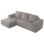 Narożnik TRENTINO L - strona lewa - jasnoszary, sztruks