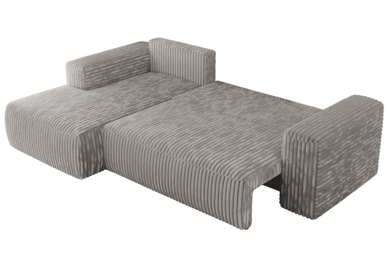 Narożnik TRENTINO L - strona lewa - jasnoszary, sztruks