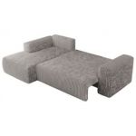 Narożnik TRENTINO L - strona lewa - jasnoszary, sztruks