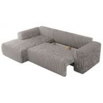 Narożnik TRENTINO L - strona lewa - jasnoszary, sztruks