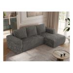 Narożnik TRENTINO L - strona lewa - szary, sztruks