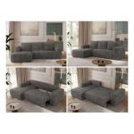 Narożnik TRENTINO L - strona lewa - szary, sztruks