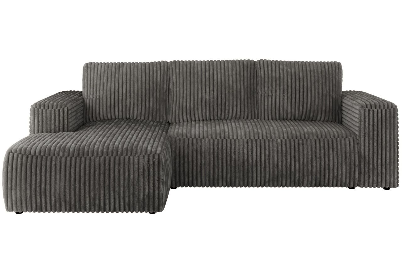 Narożnik TRENTINO L - strona lewa - szary, sztruks