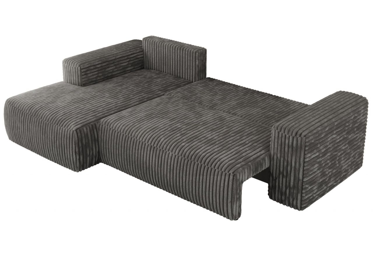 Narożnik TRENTINO L - strona lewa - szary, sztruks