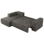 Narożnik TRENTINO L - strona lewa - szary, sztruks