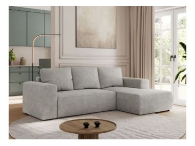 Narożnik TRENTINO L - strona prawa - jasnoszary, struktura