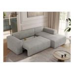 Narożnik TRENTINO L - strona prawa - jasnoszary, struktura