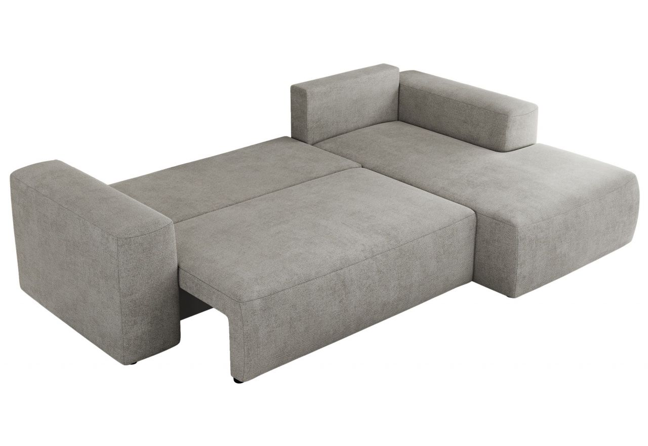 Narożnik TRENTINO L - strona prawa - jasnoszary, struktura