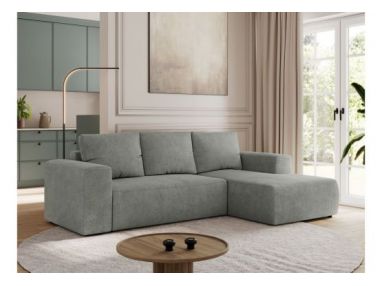 Narożnik TRENTINO L - strona prawa - szary, struktura