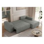 Narożnik TRENTINO L - strona prawa - szary, struktura