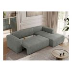 Narożnik TRENTINO L - strona prawa - szary, struktura