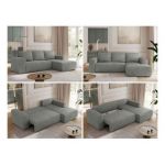 Narożnik TRENTINO L - strona prawa - szary, struktura