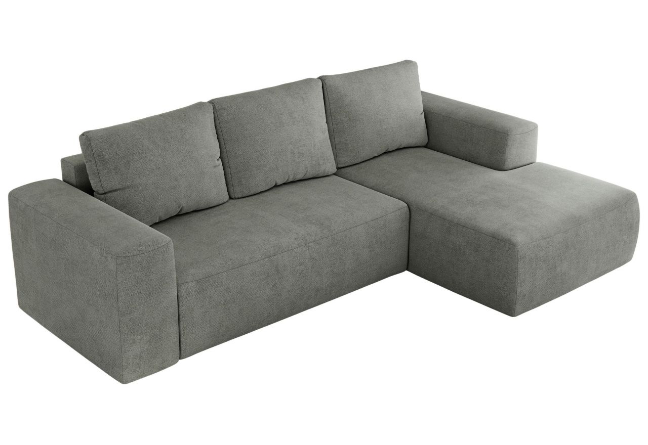 Narożnik TRENTINO L - strona prawa - szary, struktura