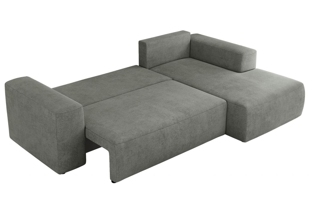 Narożnik TRENTINO L - strona prawa - szary, struktura