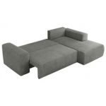 Narożnik TRENTINO L - strona prawa - szary, struktura