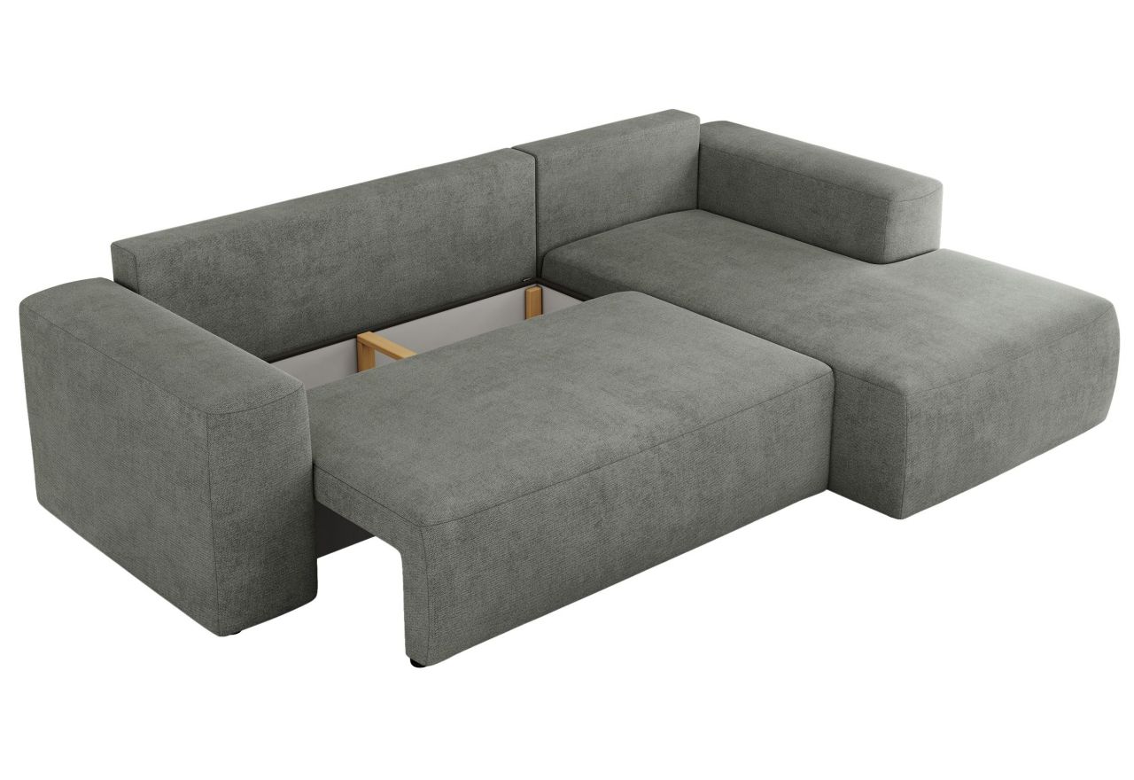 Narożnik TRENTINO L - strona prawa - szary, struktura