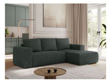 Narożnik TRENTINO L - strona prawa - ciemnoszary, struktura