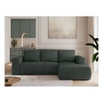 Narożnik TRENTINO L - strona prawa - ciemnoszary, struktura