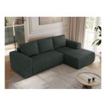 Narożnik TRENTINO L - strona prawa - ciemnoszary, struktura