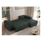 Narożnik TRENTINO L - strona prawa - ciemnoszary, struktura