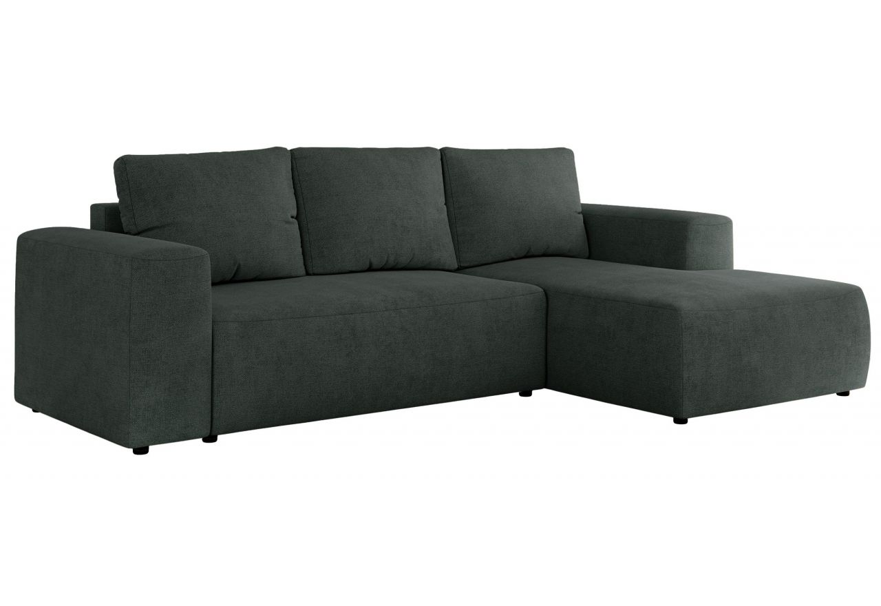 Narożnik TRENTINO L - strona prawa - ciemnoszary, struktura