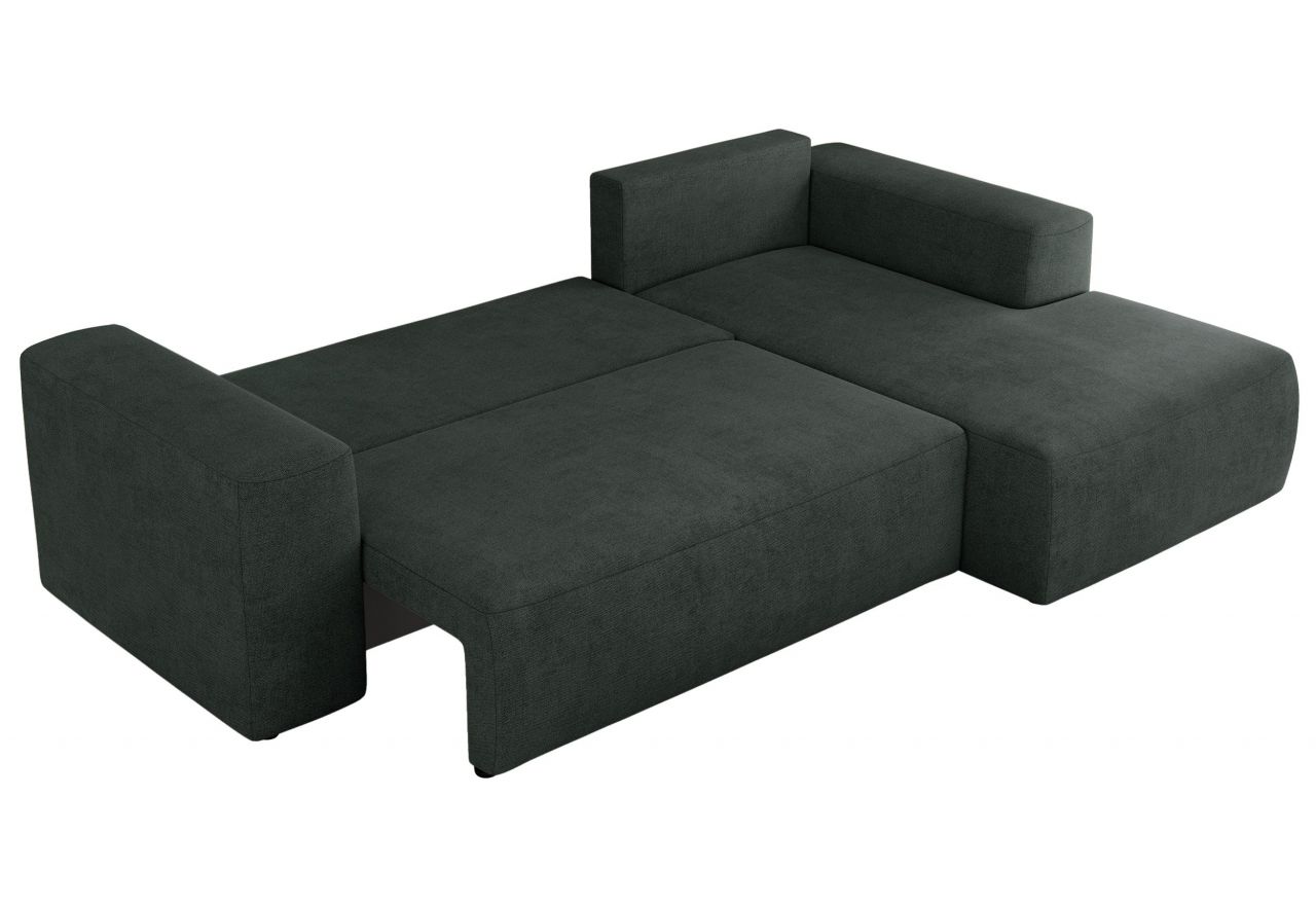 Narożnik TRENTINO L - strona prawa - ciemnoszary, struktura