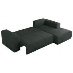 Narożnik TRENTINO L - strona prawa - ciemnoszary, struktura