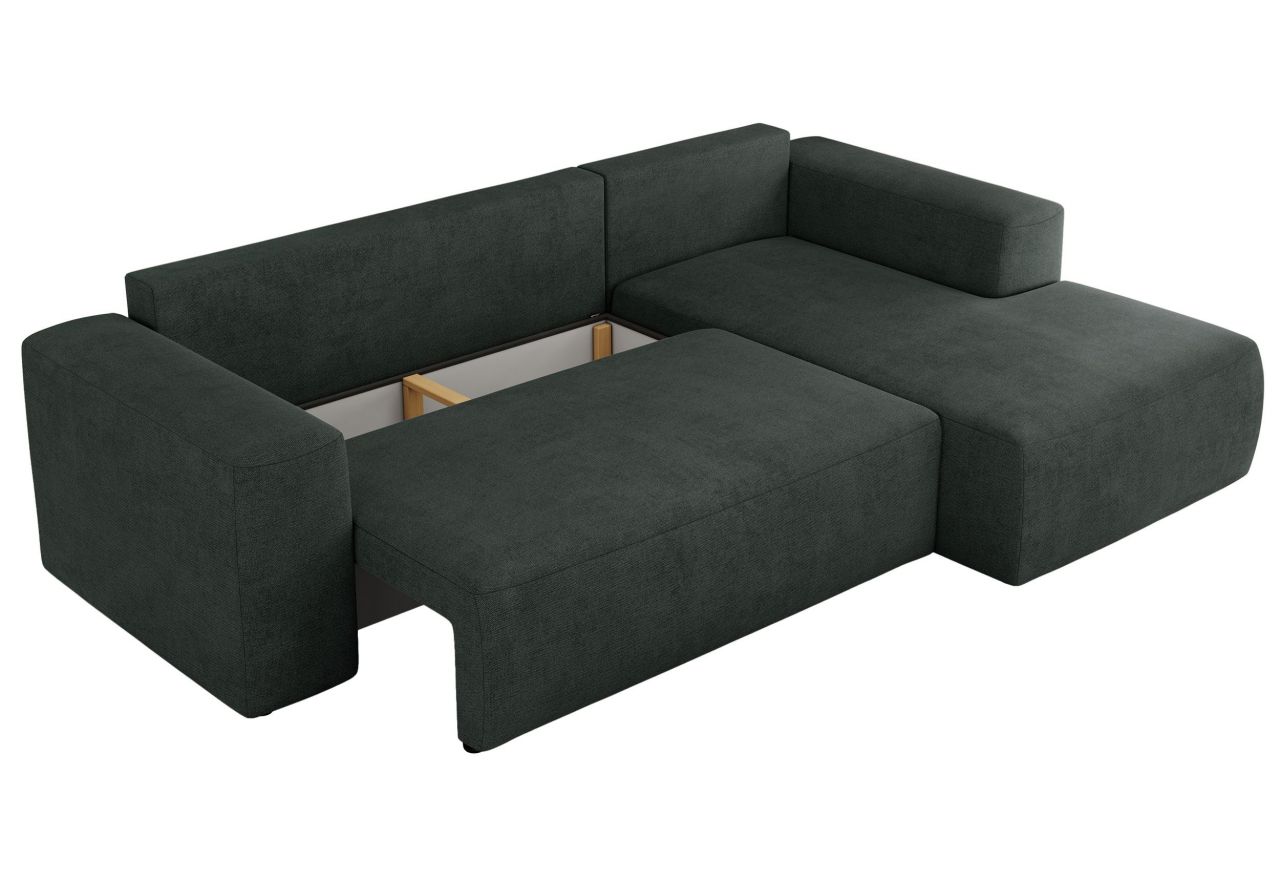 Narożnik TRENTINO L - strona prawa - ciemnoszary, struktura